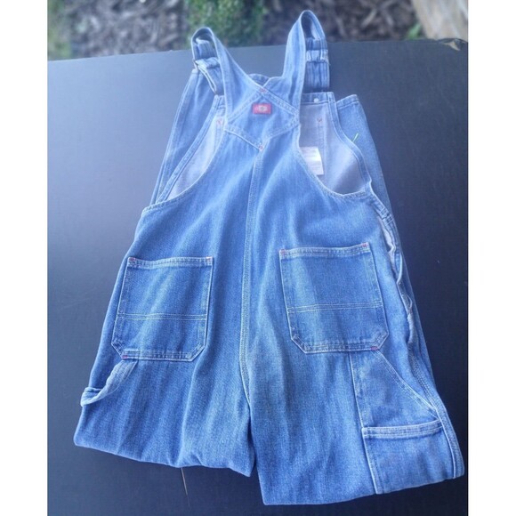 Dickies Bib Overalls Fall Womens L Y2K Artsisan Blue Denim Artsy DIY Outdoor - Picture 13 of 16